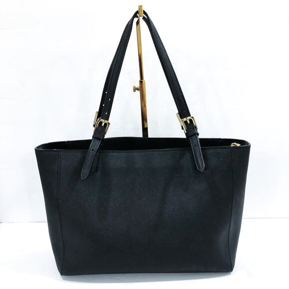 Tory Burch Emerson Black Saffiano Leather Tote Bag - Picture 4 of 11